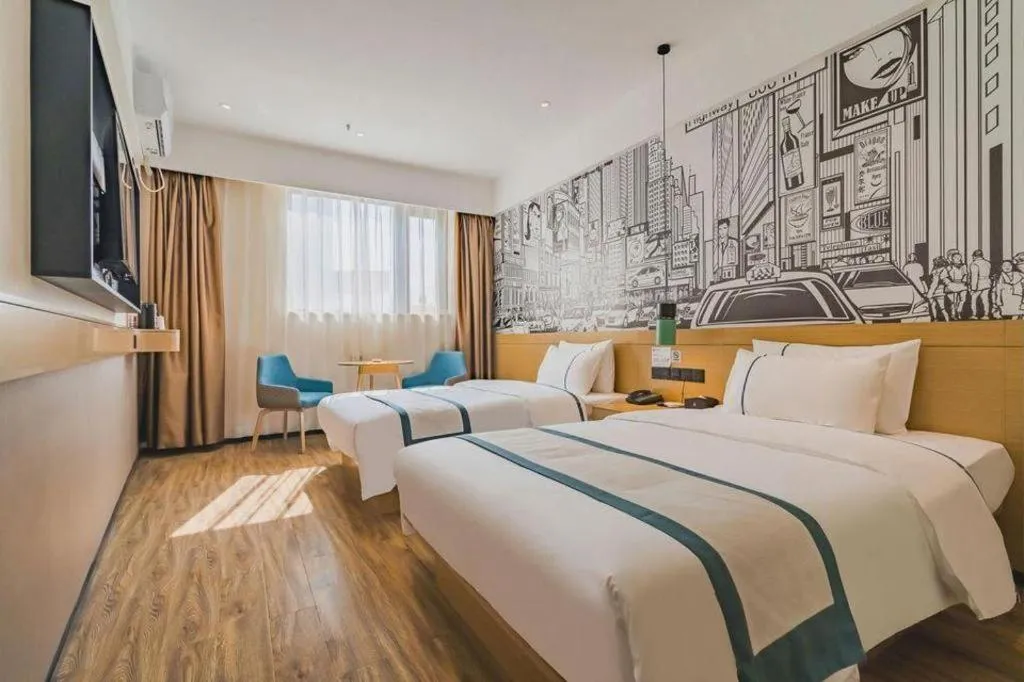 Bed in City Comfort Inn Kunming Qianxing Road Dashanghui Children's Hospital