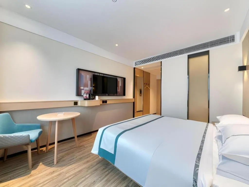 Bed in City Comfort Inn Kunming Qianxing Road Dashanghui Children's Hospital