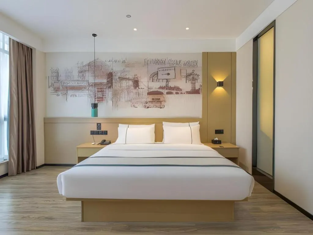 Bed in City Comfort Inn Kunming Qianxing Road Dashanghui Children's Hospital