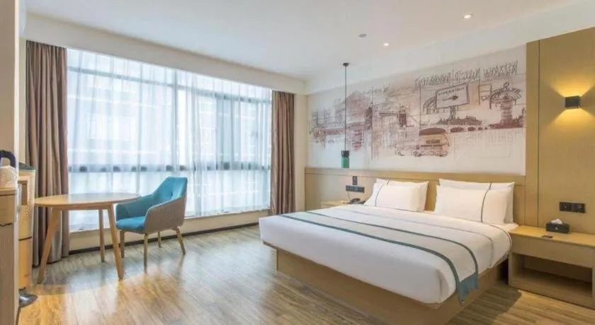 Bed in City Comfort Inn Kunming Qianxing Road Dashanghui Children's Hospital