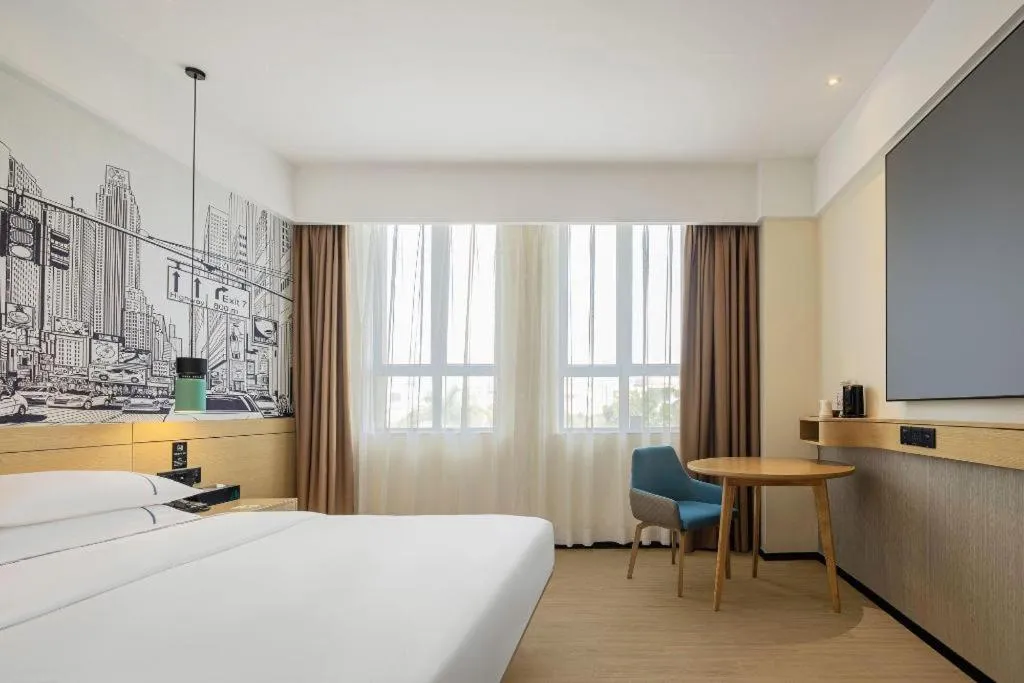 Bed in City Comfort Inn Shaoguan High-speed Railway Station Guanshaoyuan