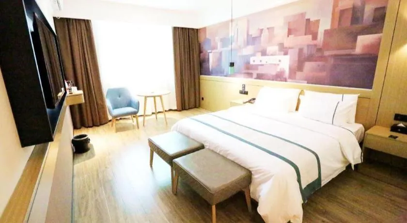 Bed in City Comfort Inn Shaoguan High-speed Railway Station Guanshaoyuan