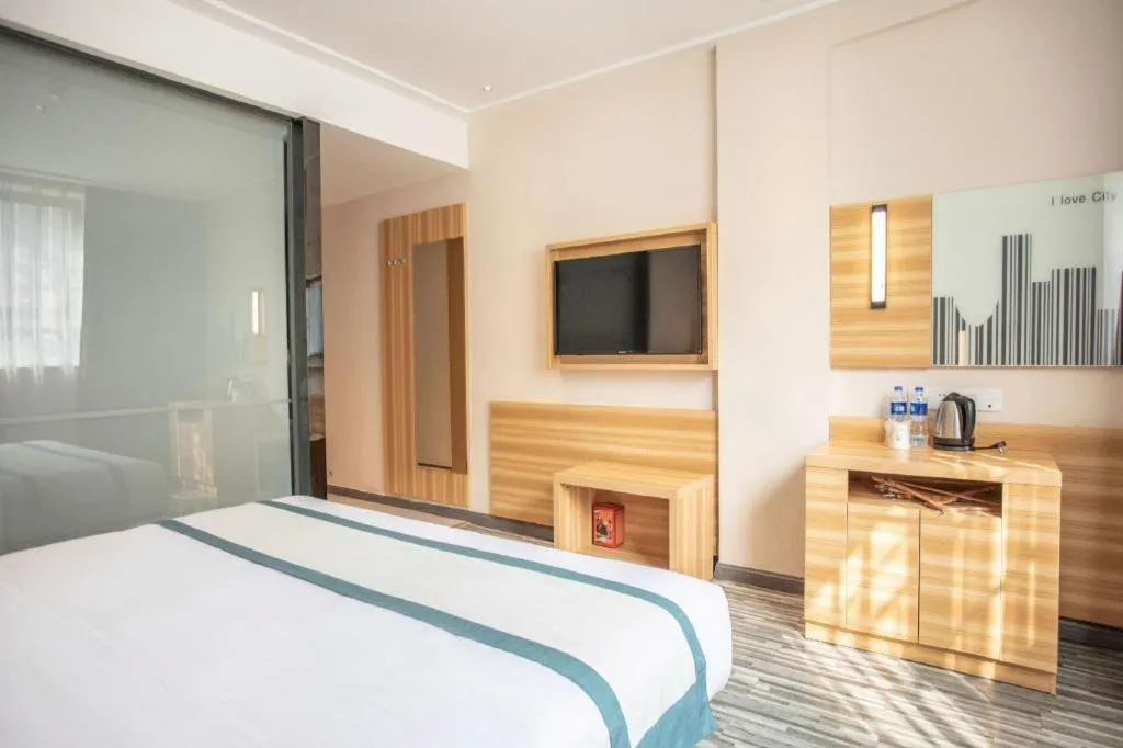 Bed in City Comfort Inn Hengyang Jiefang Avenue Business Walking Street