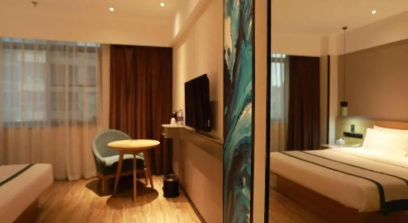 Bed in City Comfort Inn Qingyuan City Plaza Hefu Dongcheng