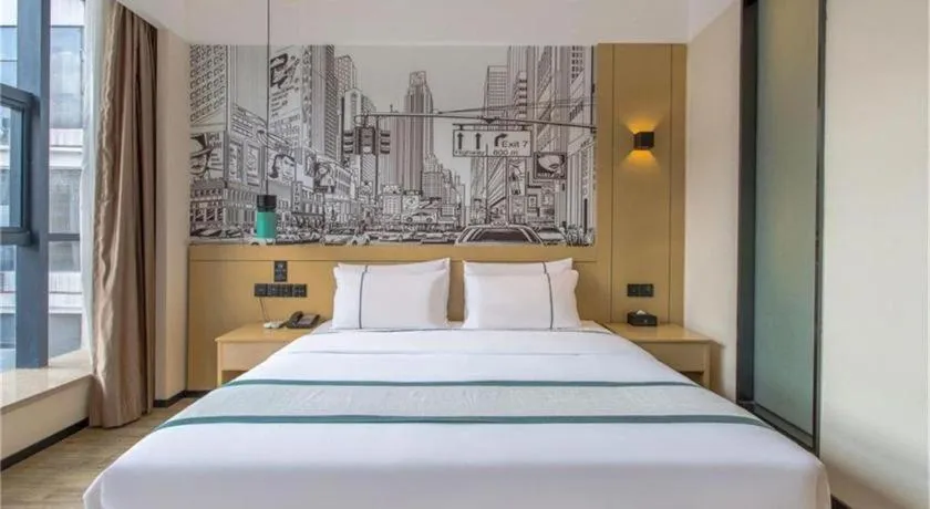 Bed in City Comfort Inn Zhangjiakou Municipal Government High-speed Railway Station North Institute