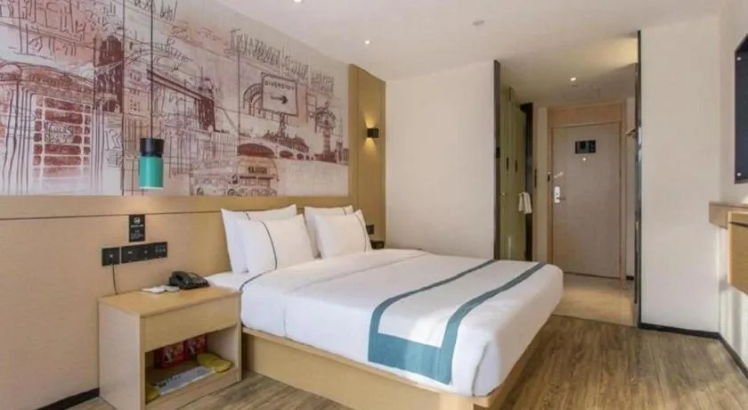 Bed in City Comfort Inn Zhangjiakou Municipal Government High-speed Railway Station North Institute