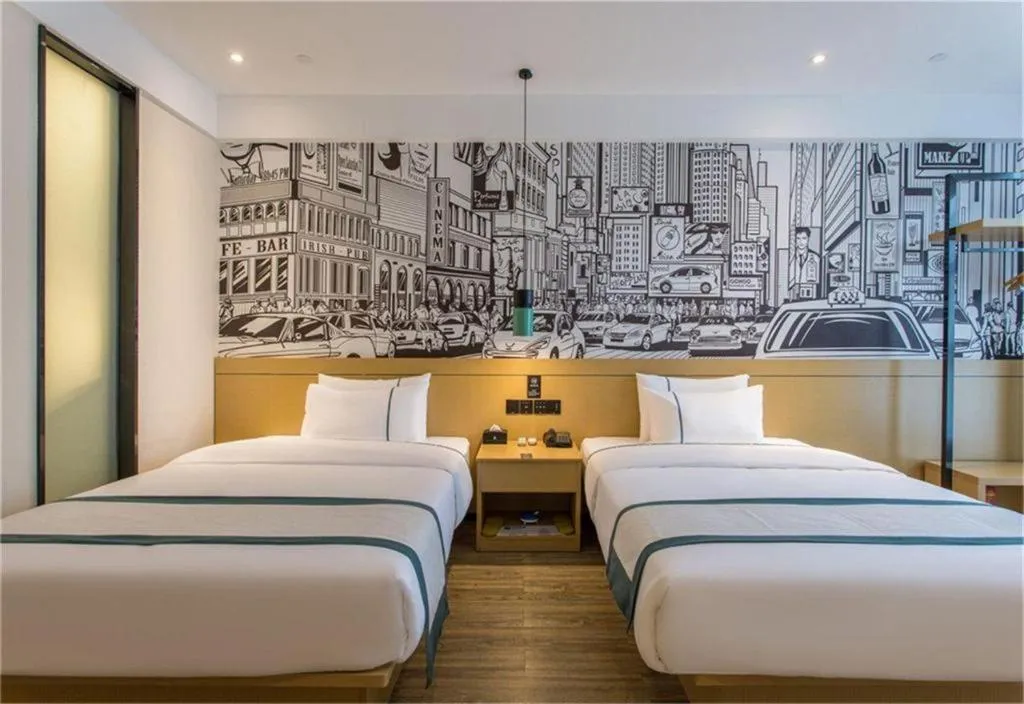 Bed in City Comfort Inn Zhangjiakou Municipal Government High-speed Railway Station North Institute