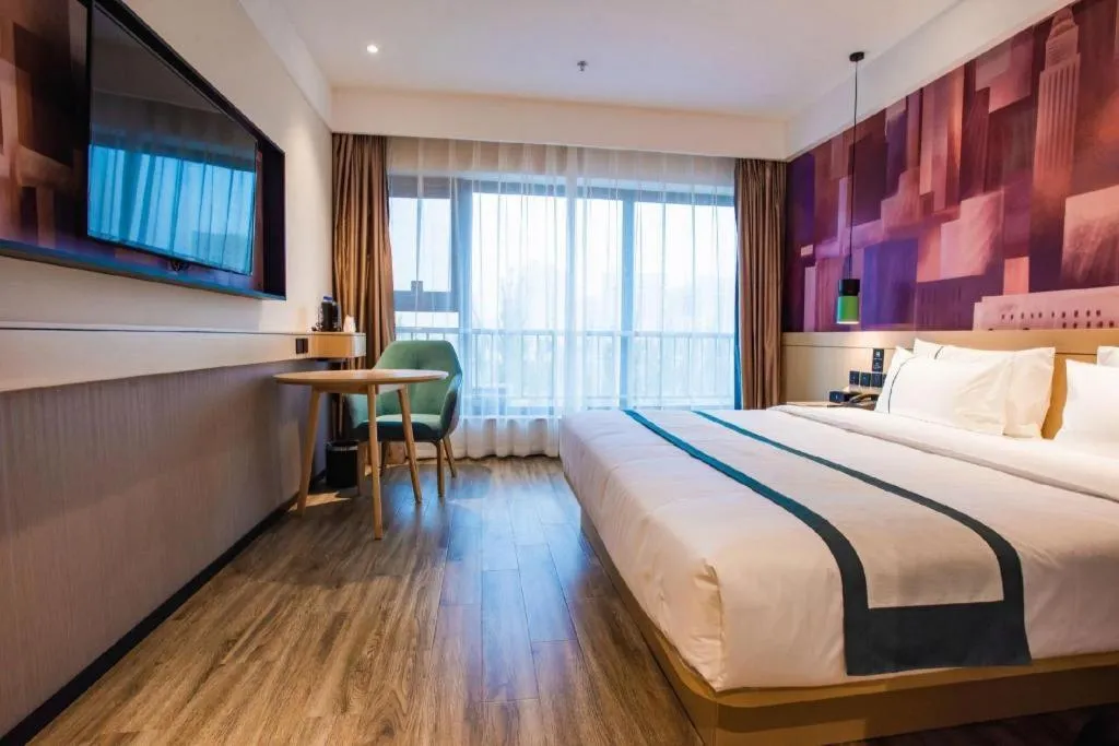 Bed in City Comfort Inn Zhangjiakou Municipal Government High-speed Railway Station North Institute