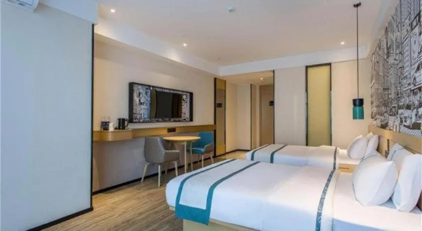 Bed in City Comfort Inn Zhangjiakou Municipal Government High-speed Railway Station North Institute