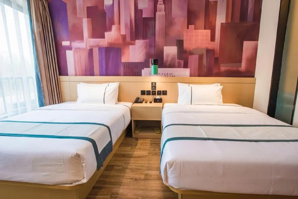 Bed in City Comfort Inn Zhangjiakou Municipal Government High-speed Railway Station North Institute