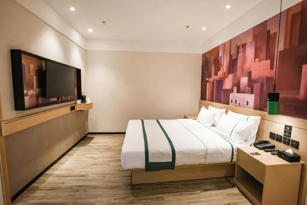 Bed in City Comfort Inn Zhangjiakou Municipal Government High-speed Railway Station North Institute