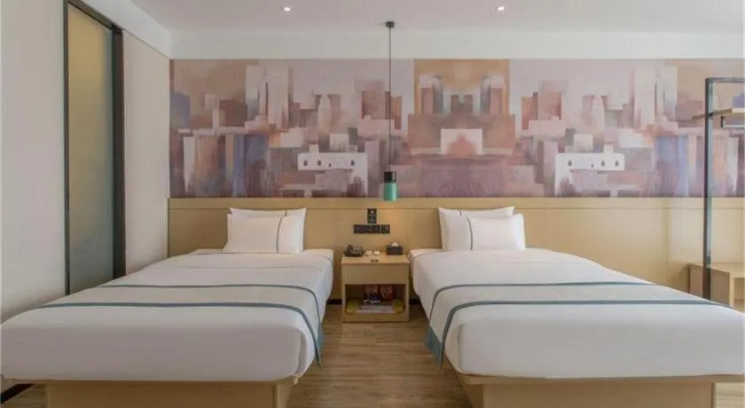 Bed in City Comfort Inn Zhangjiakou Municipal Government High-speed Railway Station North Institute