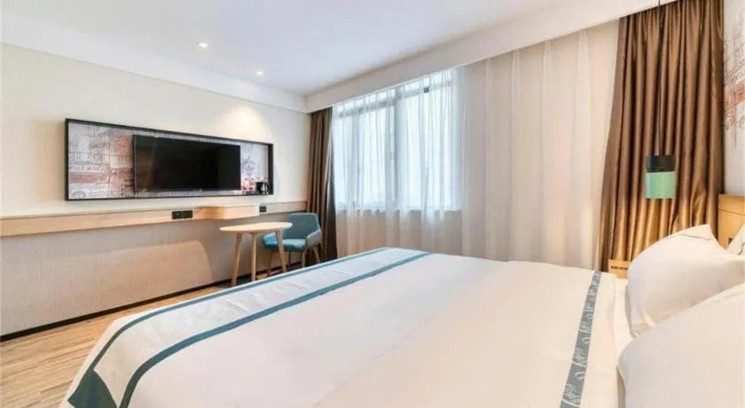 Bed in City Comfort Inn Zhangjiakou Municipal Government High-speed Railway Station North Institute