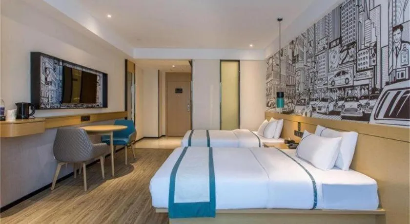 Bed in City Comfort Inn Zhangjiakou Municipal Government High-speed Railway Station North Institute