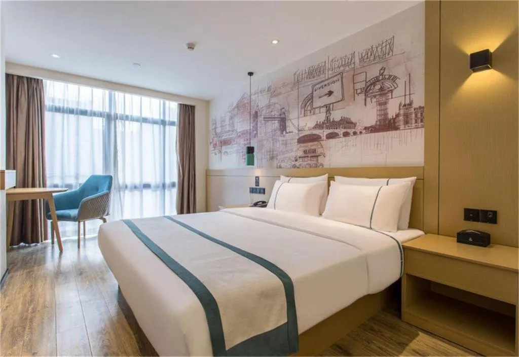 Bed in City Comfort Inn Zhangjiakou Municipal Government High-speed Railway Station North Institute