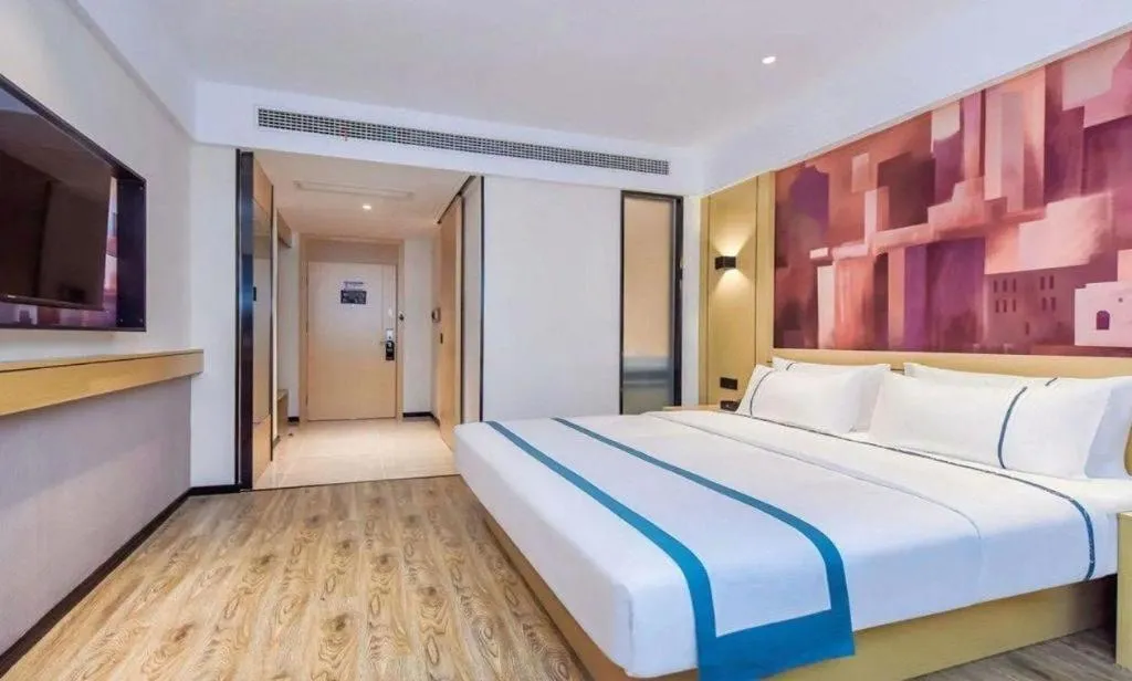 Bed in City Comfort Inn Zhangjiakou Municipal Government High-speed Railway Station North Institute