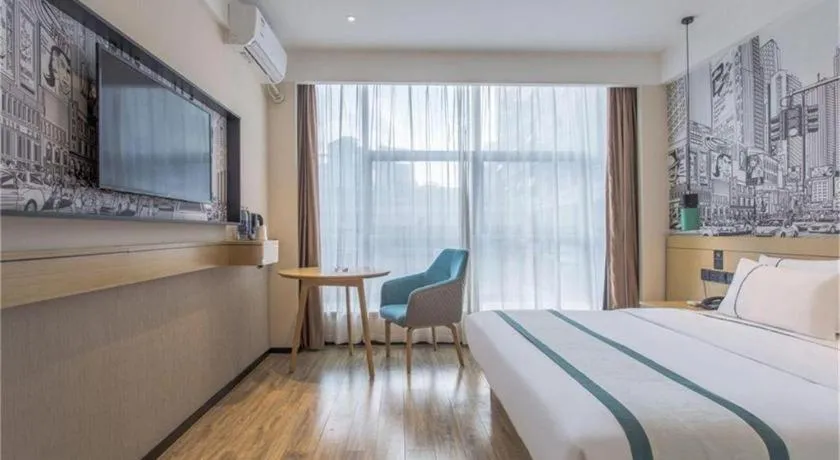 Bed in City Comfort Inn Zhangjiakou Municipal Government High-speed Railway Station North Institute