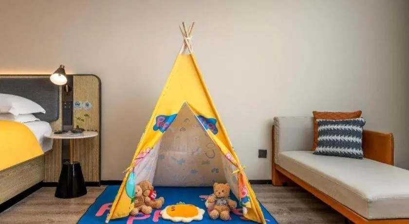 Bed in Echarm Hotel Guilin Railway Station the MixC