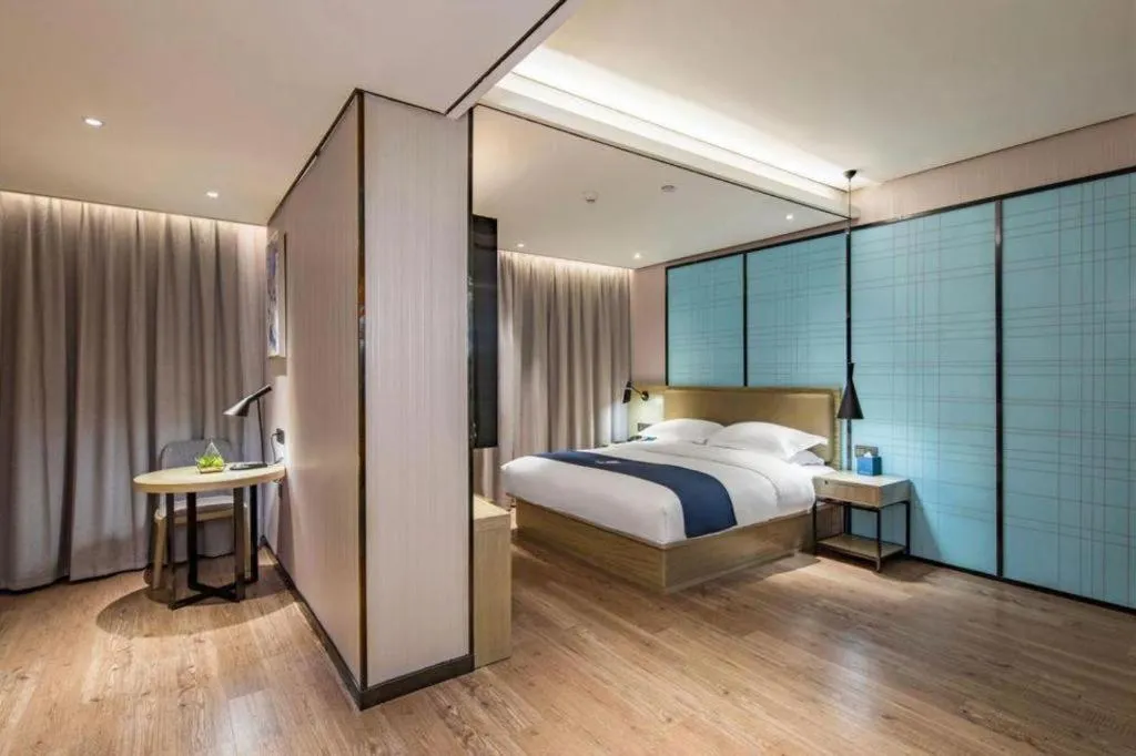 Bed in Echarm Hotel Guilin Railway Station the MixC