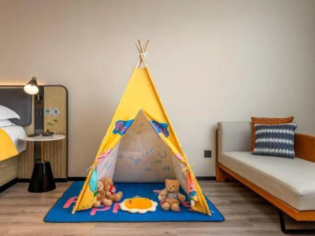 Bed in Echarm Hotel Guilin Railway Station the MixC