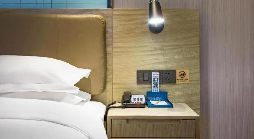 Bed in Echarm Hotel Guilin Railway Station the MixC