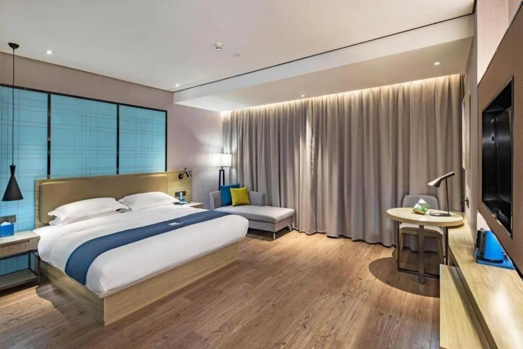 Bed in Echarm Hotel Guilin Railway Station the MixC