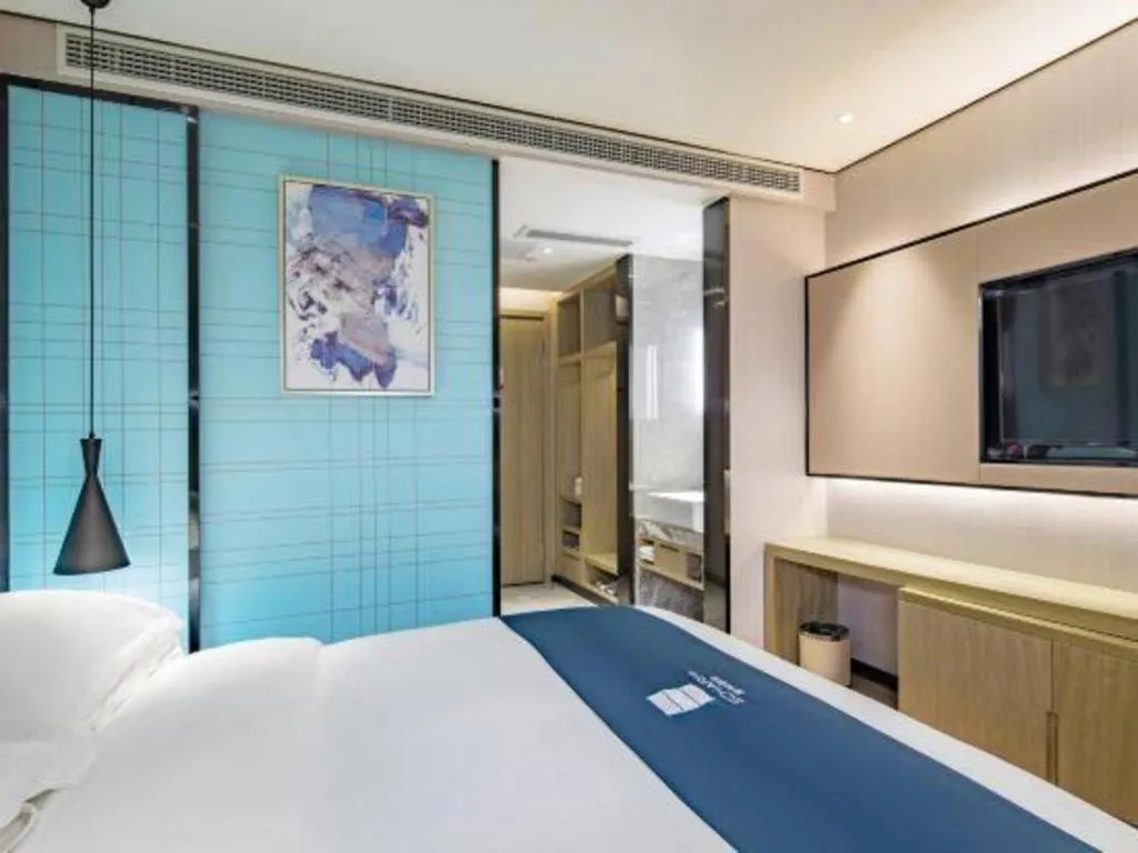 Bed in Echarm Hotel Guilin Railway Station the MixC