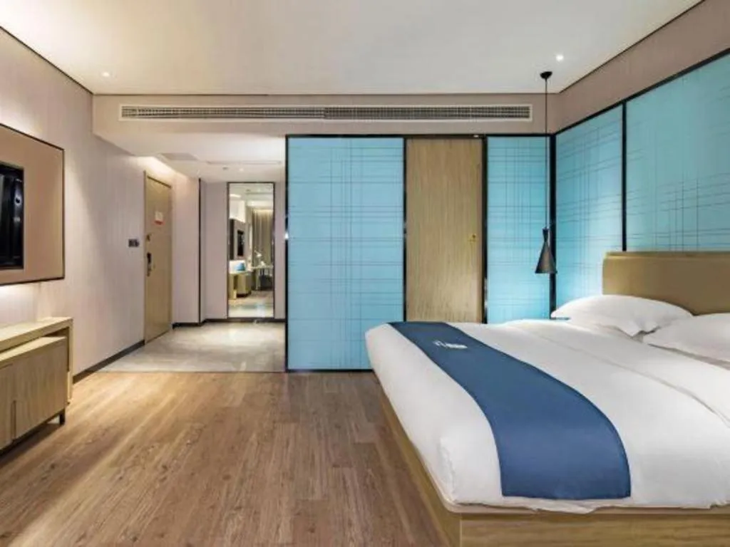 Bed in Echarm Hotel Guilin Railway Station the MixC