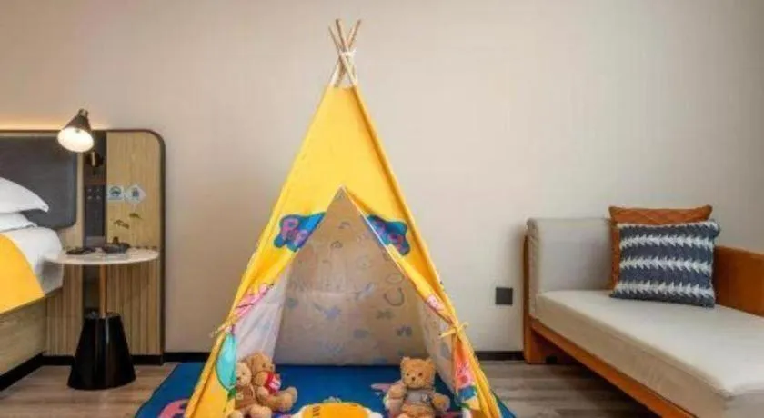 Bed in Echarm Hotel Guilin Railway Station the MixC