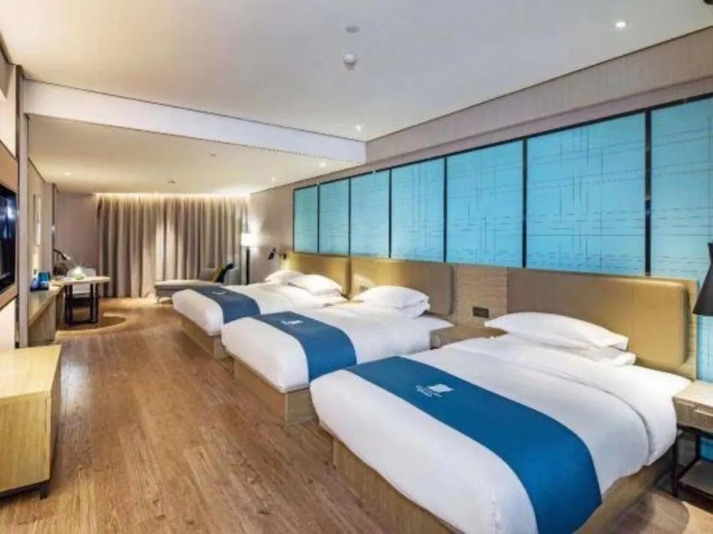 Bed in Echarm Hotel Guilin Railway Station the MixC