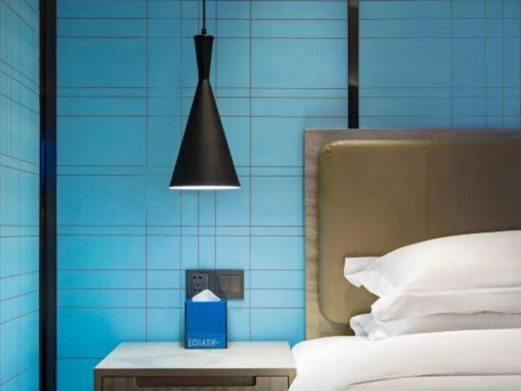 Bed in Echarm Hotel Guilin Railway Station the MixC