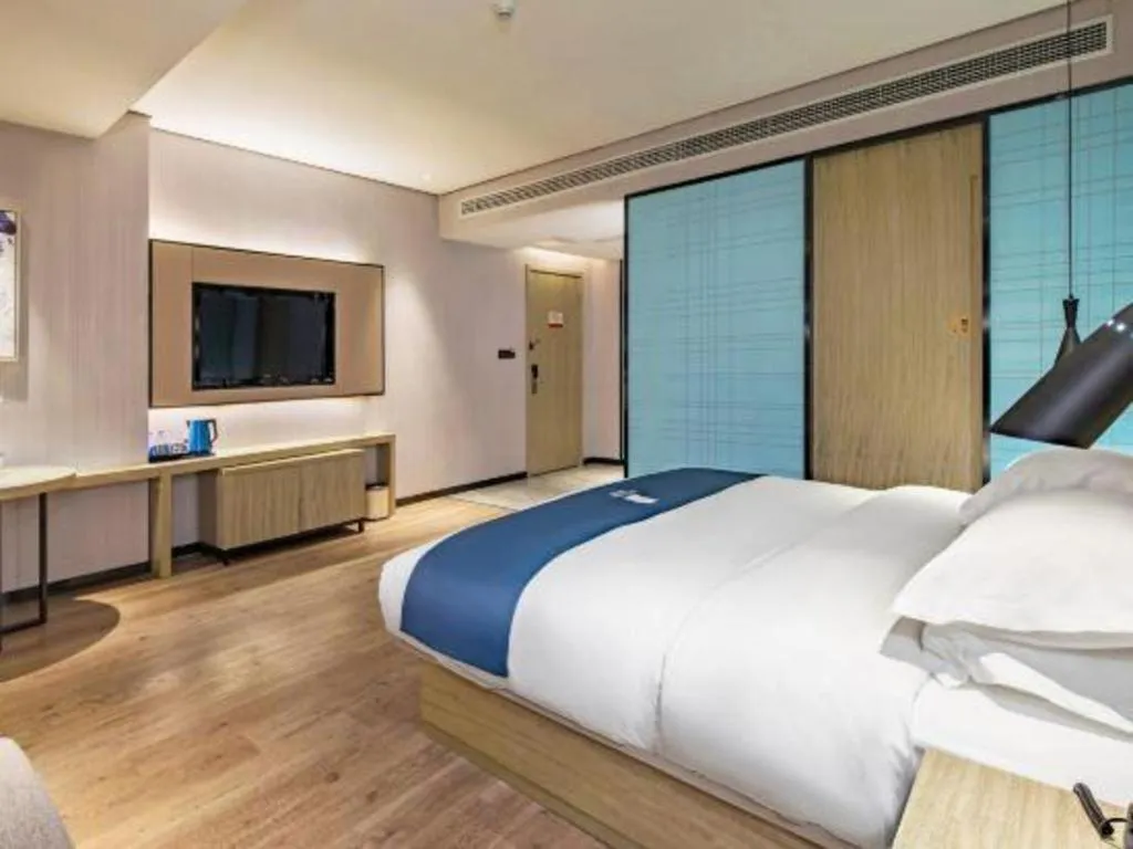 Bed in Echarm Hotel Guilin Railway Station the MixC