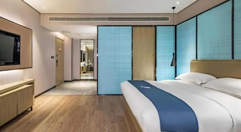 Bed in Echarm Hotel Guilin Railway Station the MixC