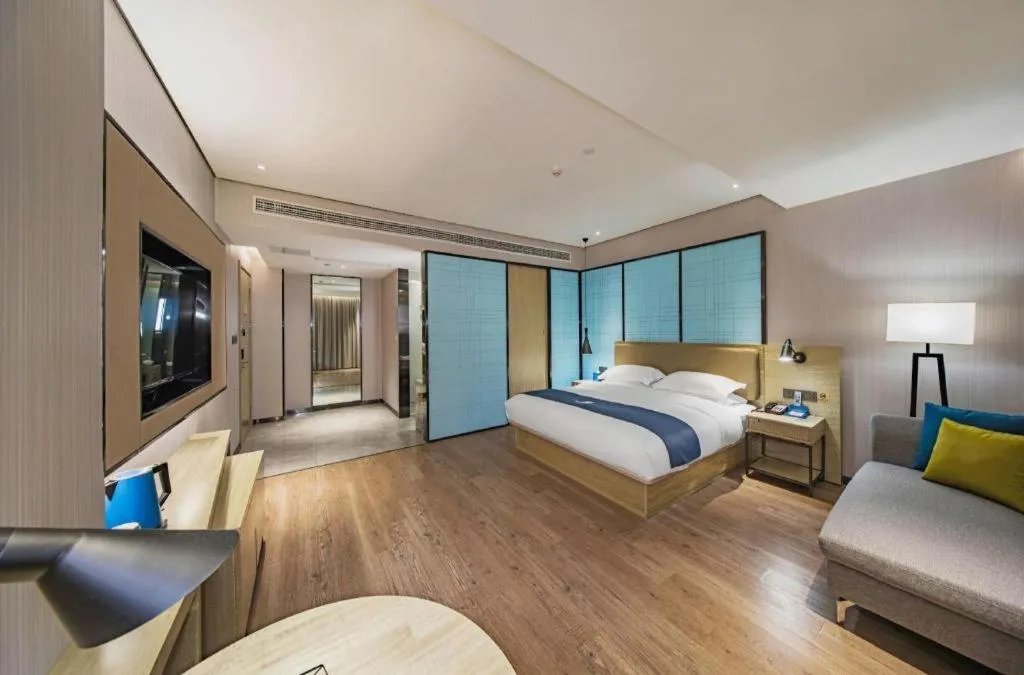 Bed in Echarm Hotel Guilin Railway Station the MixC