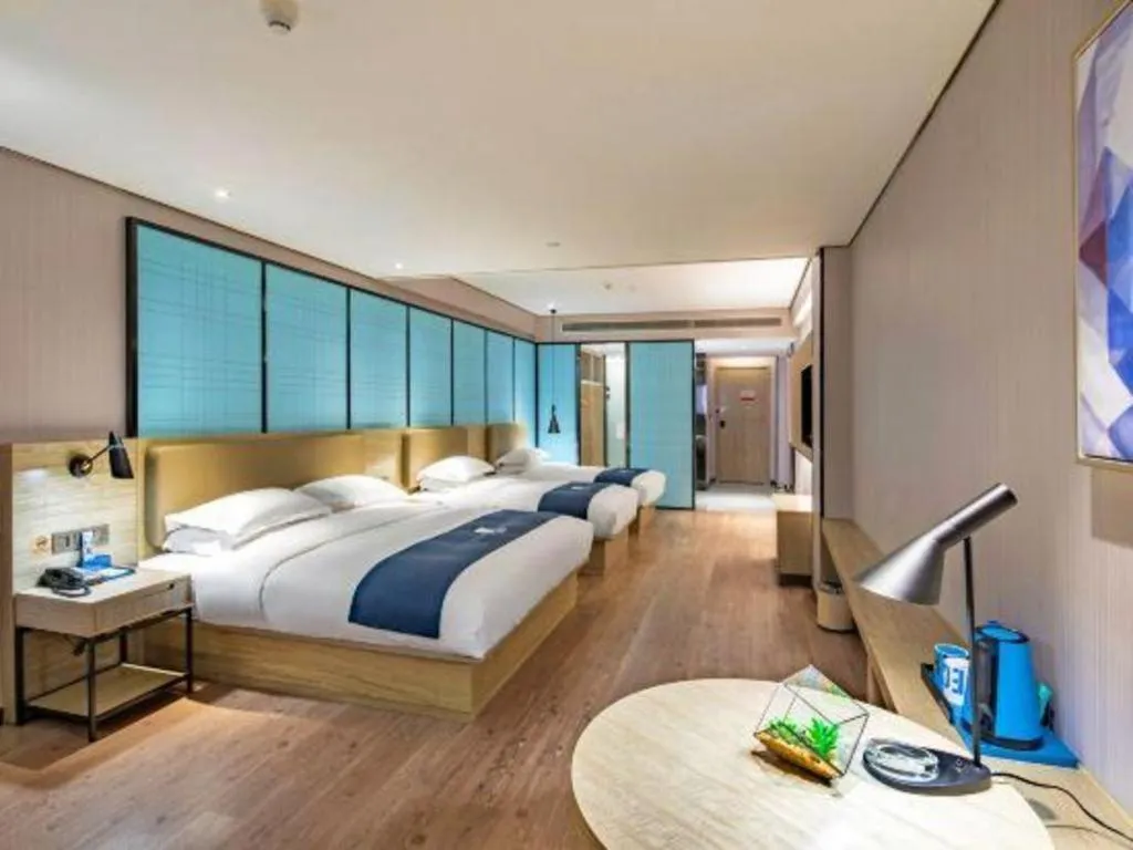 Bed in Echarm Hotel Guilin Railway Station the MixC