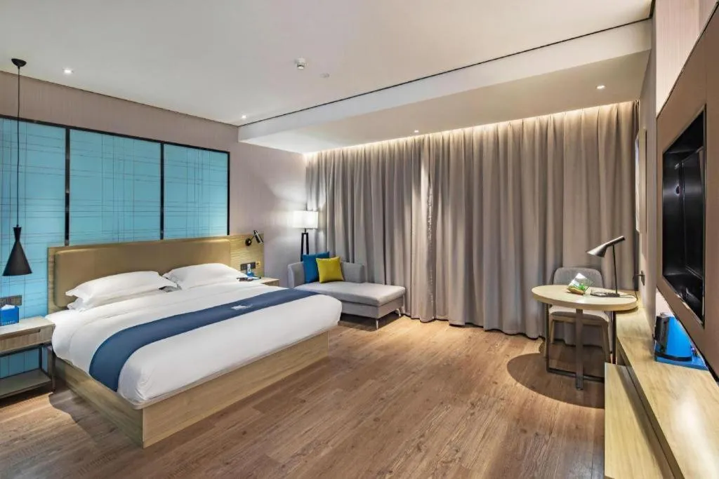 Bed in Echarm Hotel Guilin Railway Station the MixC