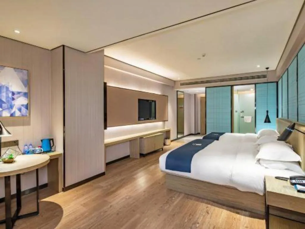 Bed in Echarm Hotel Guilin Railway Station the MixC