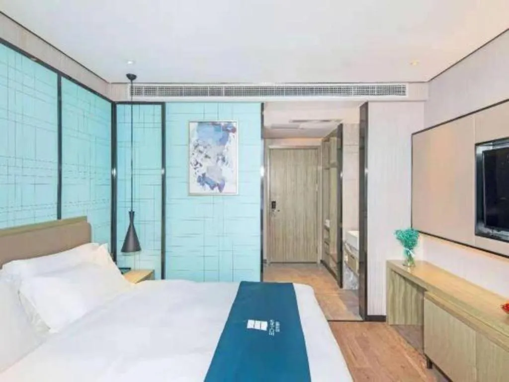 Bed in Echarm Hotel Guilin Railway Station the MixC