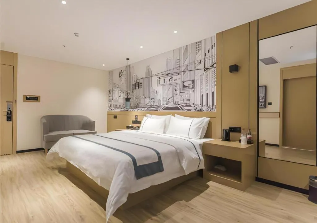 Bed in City Comfort Inn Foshan Shishan Square