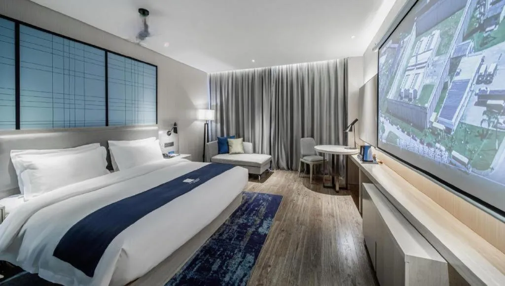 Bed in Echarm Hotel Nanning Dongge Macun Metro Station