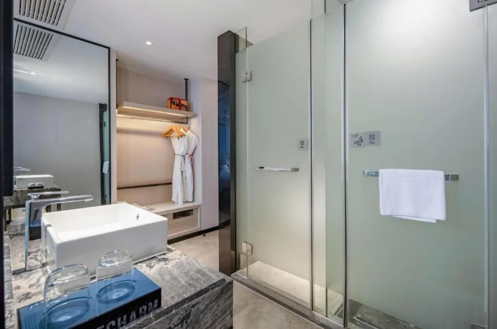 Bed in Echarm Hotel Nanning Dongge Macun Metro Station