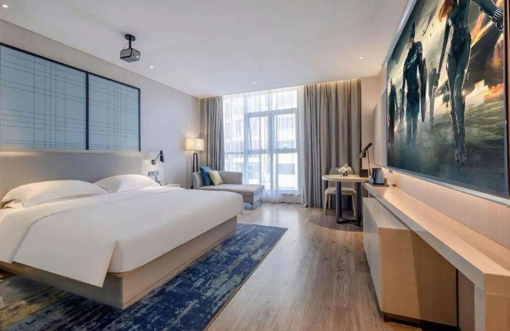 Bed in Echarm Hotel Nanning Dongge Macun Metro Station