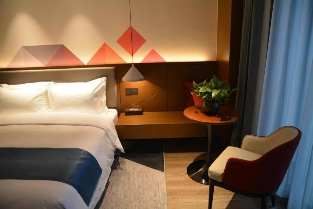 Bed in Borrman Hotel Ji'nan Aoti Center East Provincial Hospital