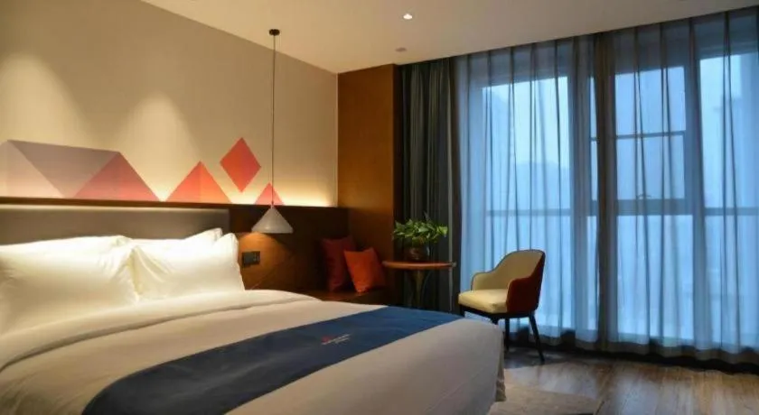 Bed in Borrman Hotel Ji'nan Aoti Center East Provincial Hospital