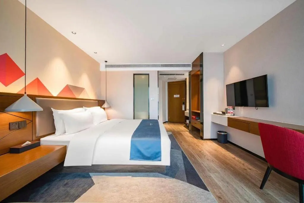 Bed in Borrman Hotel Ji'nan Aoti Center East Provincial Hospital