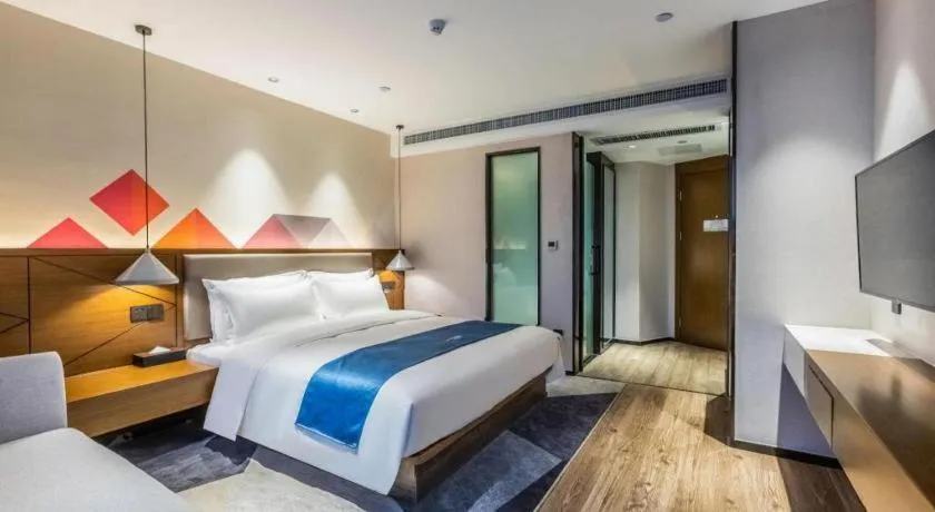 Bed in Borrman Hotel Ji'nan Aoti Center East Provincial Hospital