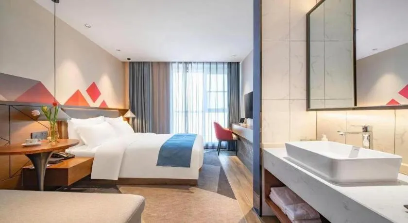 Bed in Borrman Hotel Ji'nan Aoti Center East Provincial Hospital