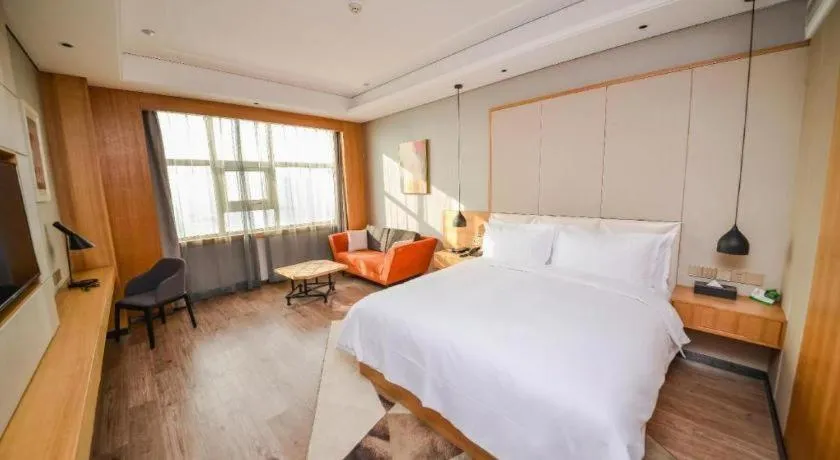 Bed in Borrman Hotel Ji'nan Aoti Center East Provincial Hospital