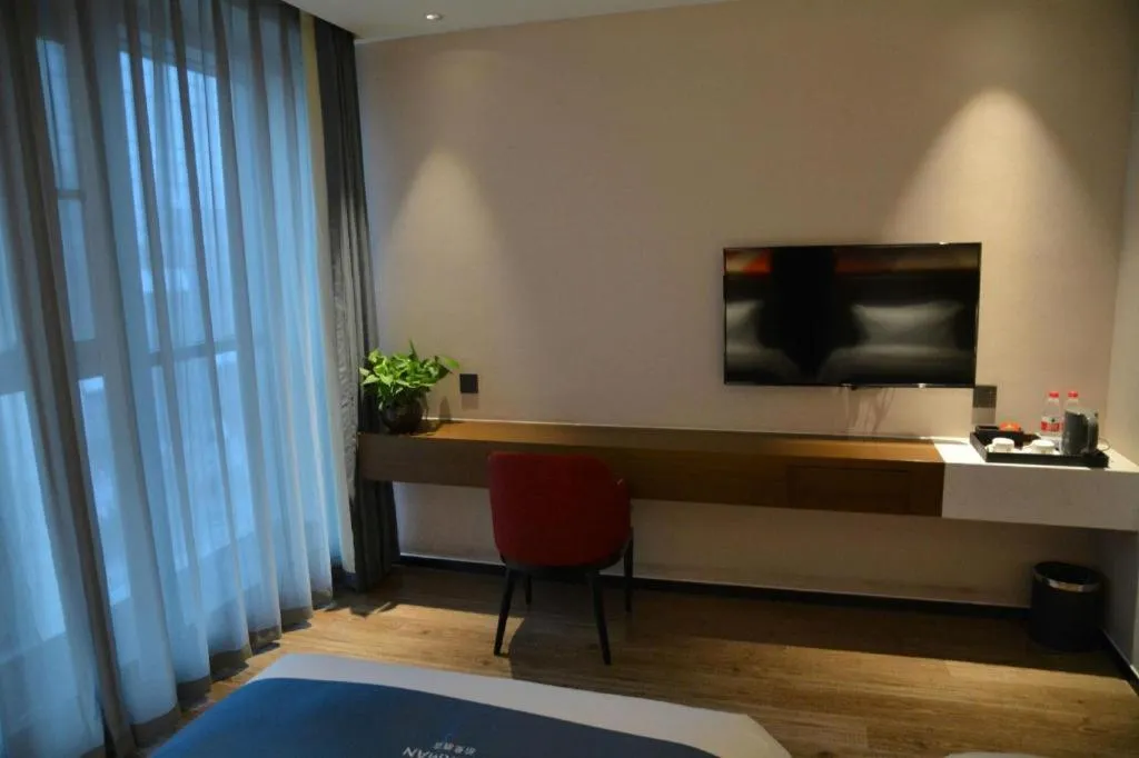 Bed in Borrman Hotel Ji'nan Aoti Center East Provincial Hospital