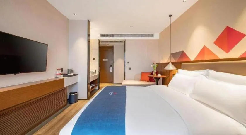 Bed in Borrman Hotel Ji'nan Aoti Center East Provincial Hospital